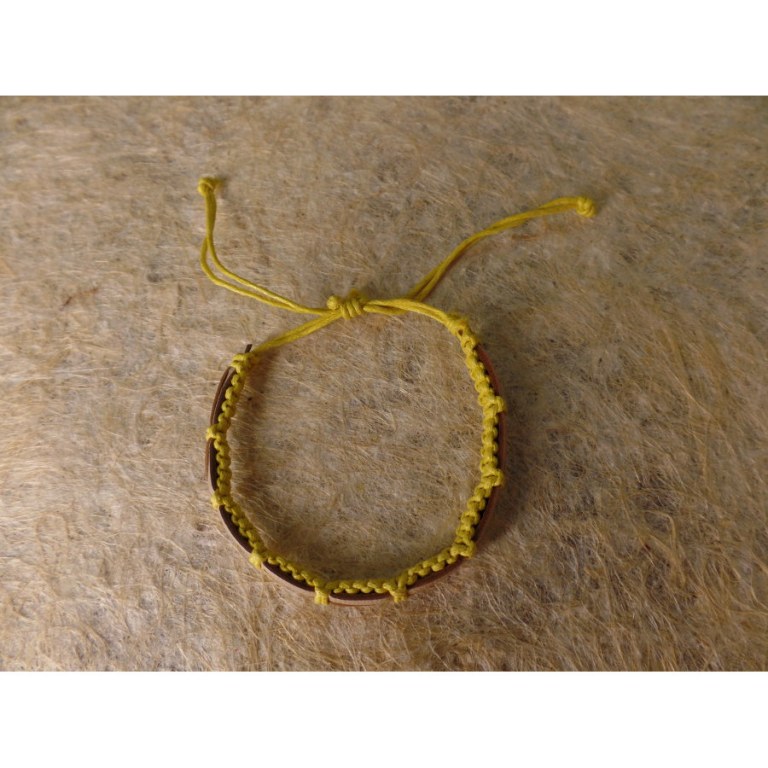 Bracelet color jaune beige/doré