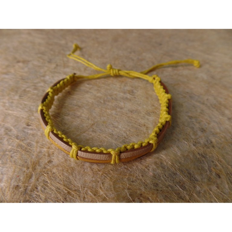 Bracelet color jaune beige/doré