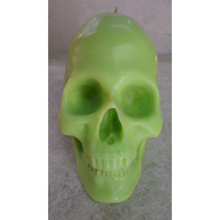 Bougie skull vert