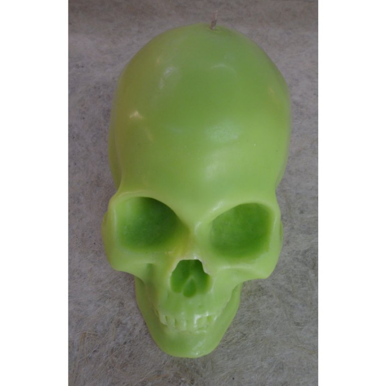 Bougie skull vert