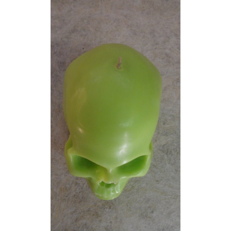 Bougie skull vert