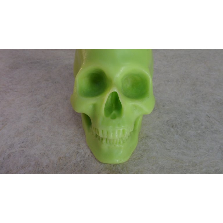 Bougie skull vert