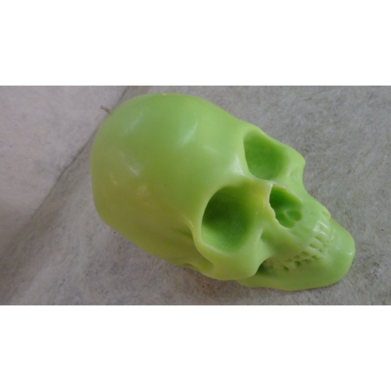 Bougie skull vert