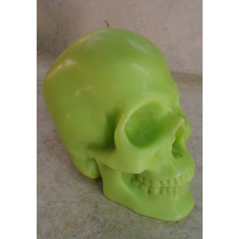 Bougie skull vert