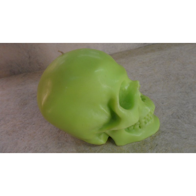 Bougie skull vert