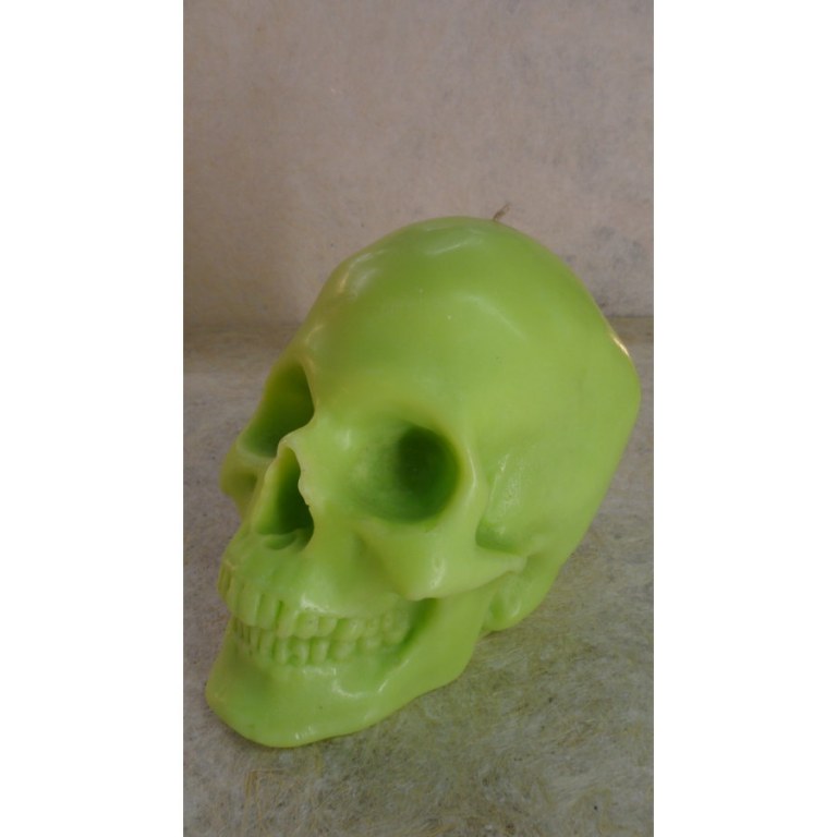 Bougie skull vert