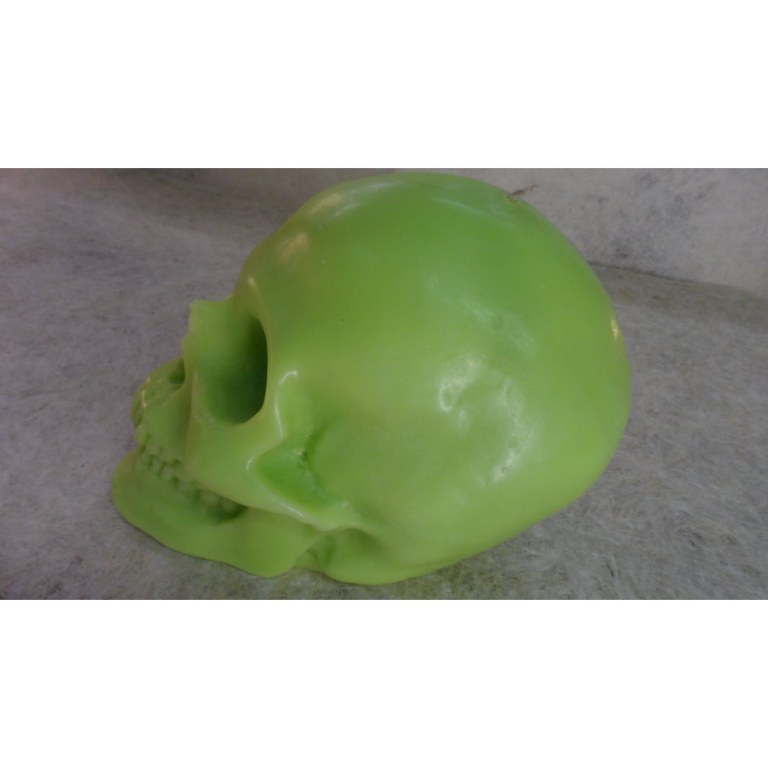 Bougie skull vert