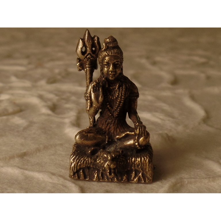 Miniature Shiva gris paume ouverte