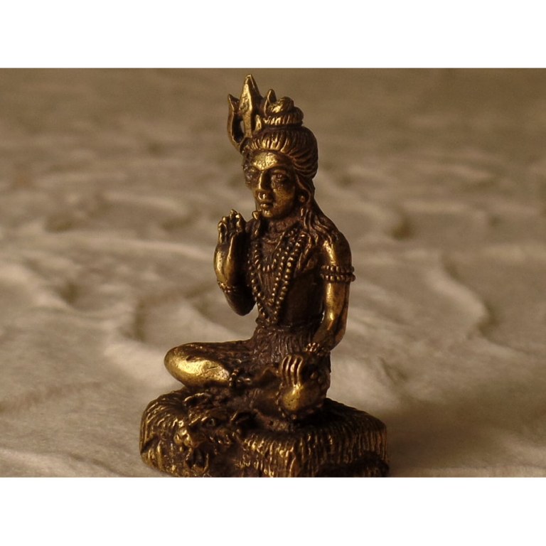 Miniature Shiva doré paume ouverte