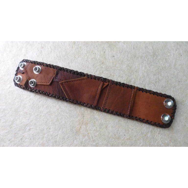 Bracelet patch marron 