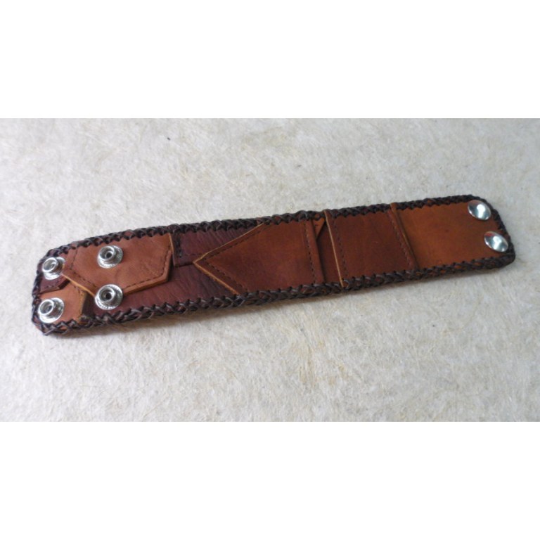 Bracelet patch marron 