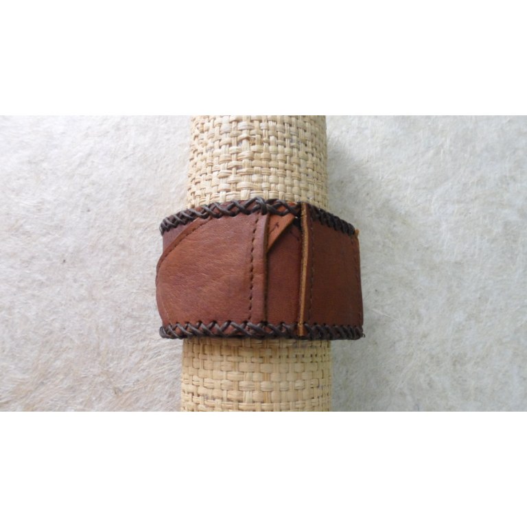 Bracelet patch marron 