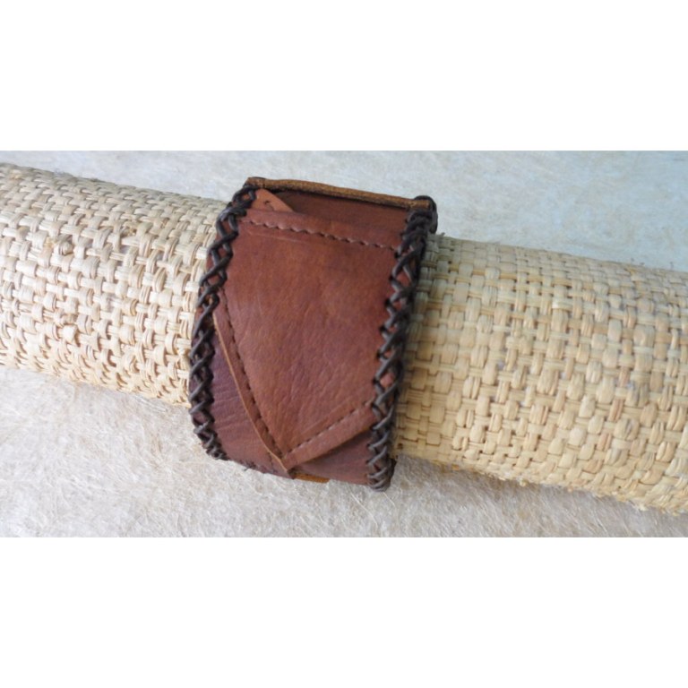 Bracelet patch marron 