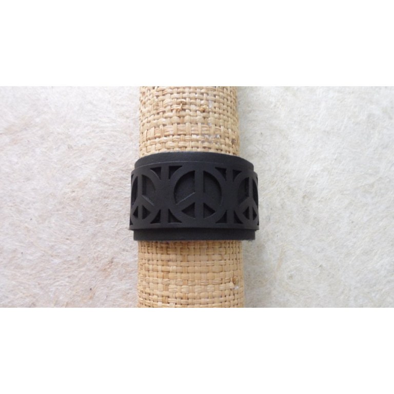 Bracelet peace and love noir