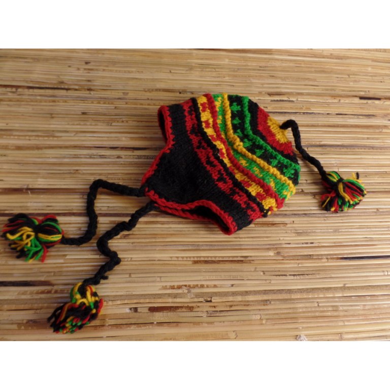 Chullo enfant jacquard rasta