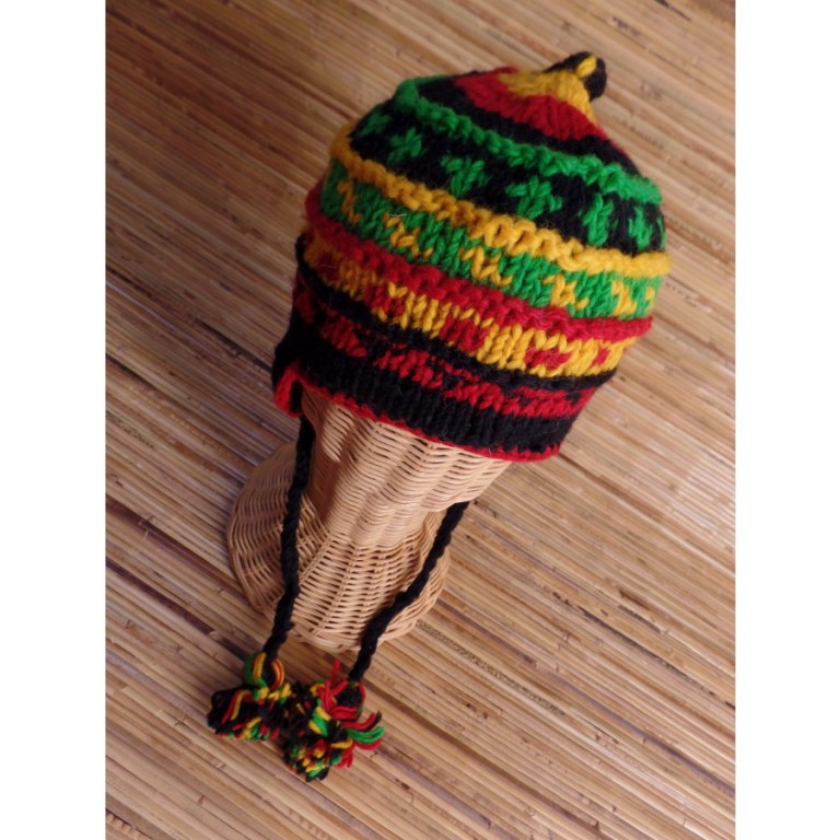 Chullo enfant jacquard rasta