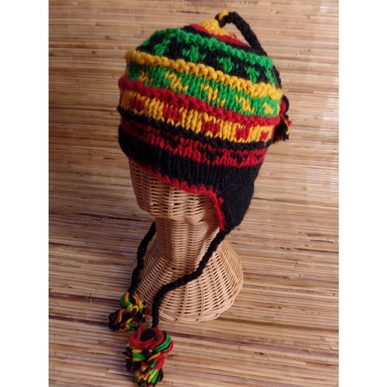 Chullo enfant jacquard rasta