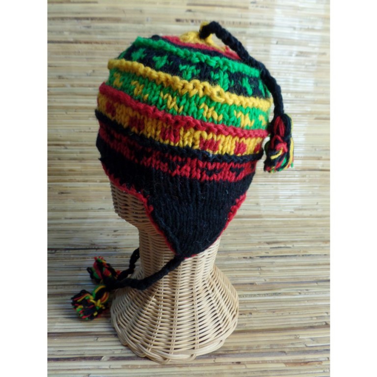 Chullo enfant jacquard rasta