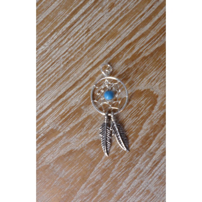 Pendentif dream catcher turquoise 1.5