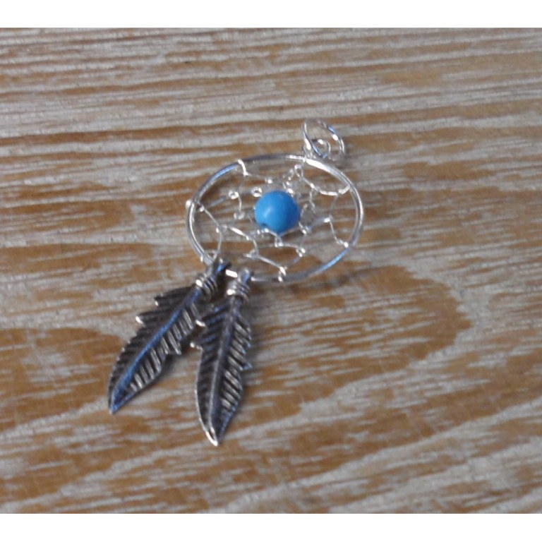 Pendentif dream catcher turquoise 1.5