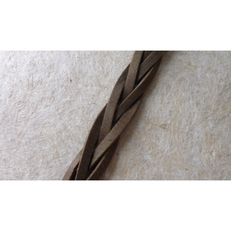 Tour de poignet tresse marron