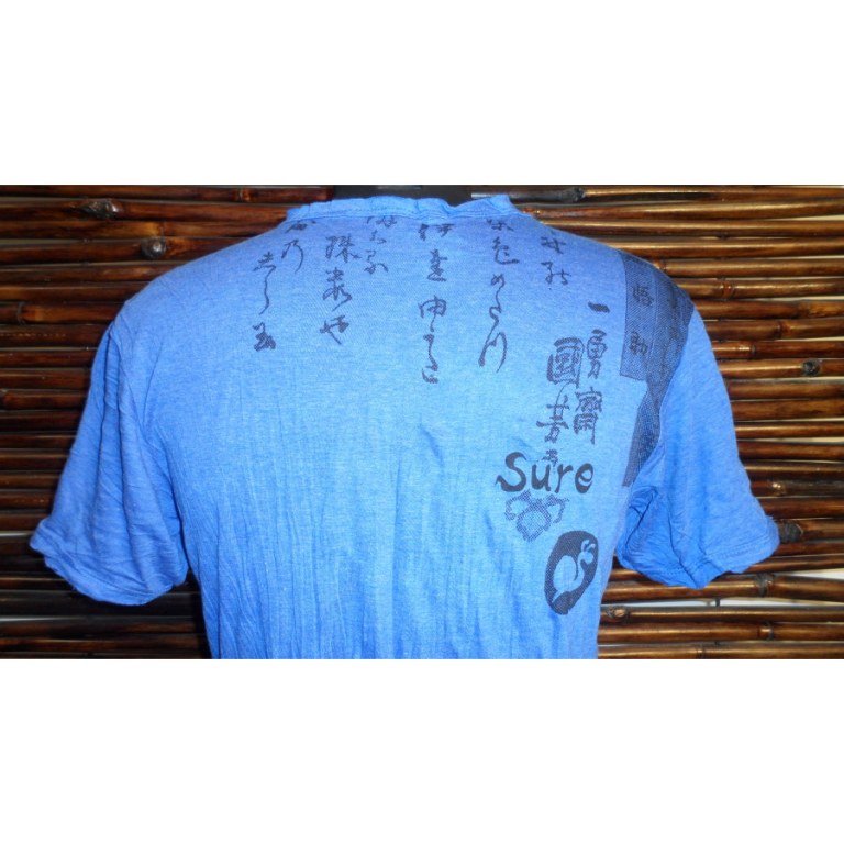 Tee shirt samouraï bleu foncé