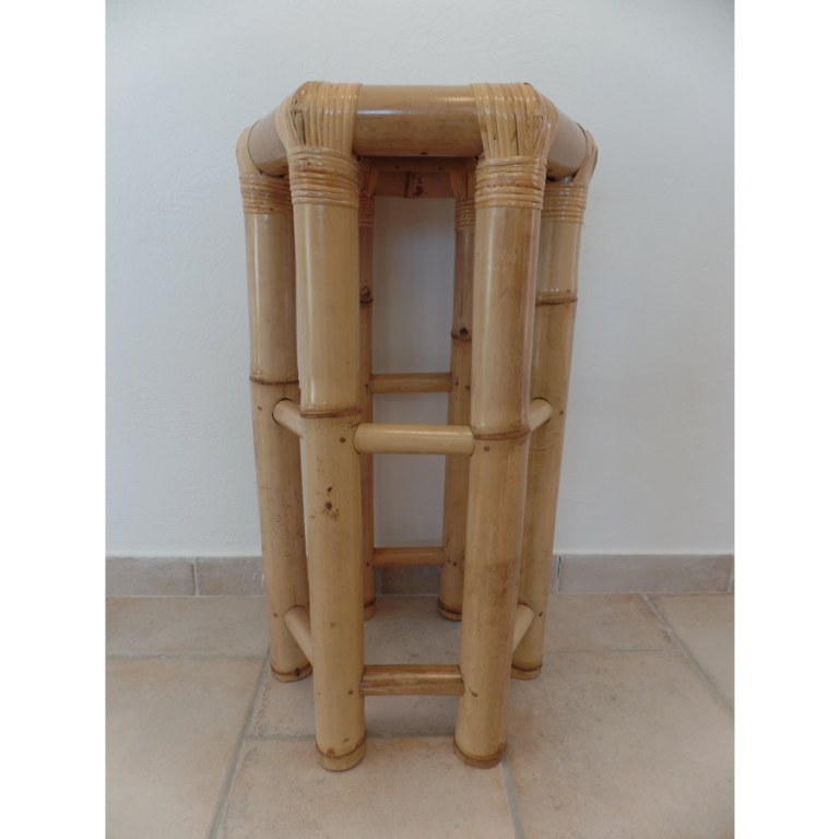 Tabouret haut hexa bambou