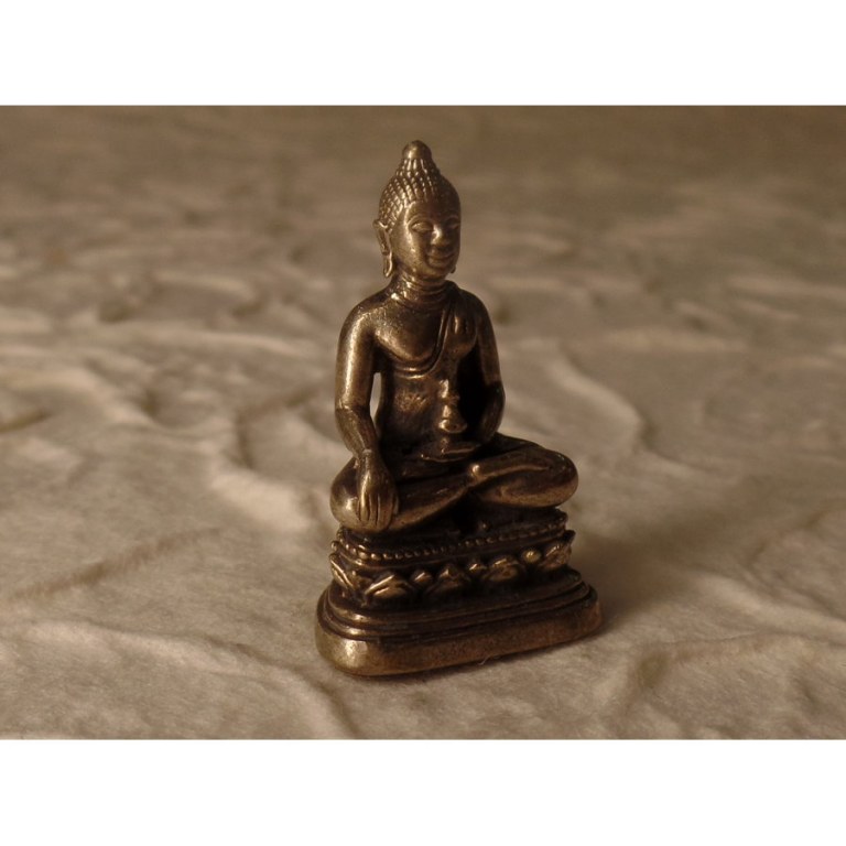 Miniature grise Bouddha Bhaishavaguru 