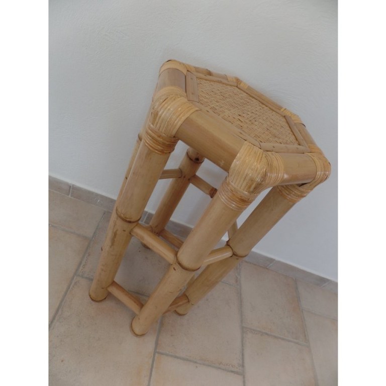 Tabouret haut hexa bambou