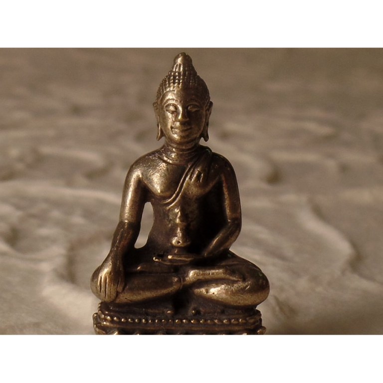 Miniature grise Bouddha Bhaishavaguru 