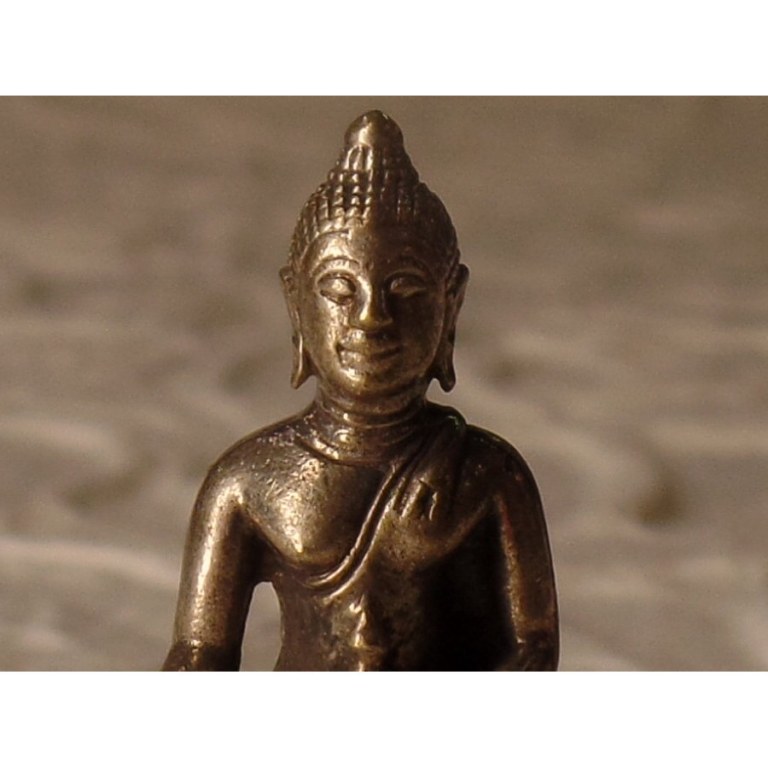 Miniature grise Bouddha Bhaishavaguru 