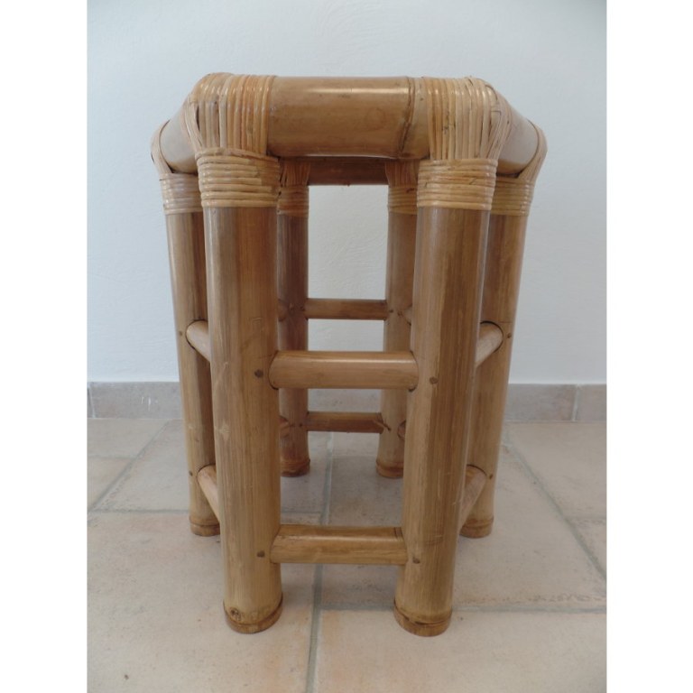 Tabouret bambou hexa