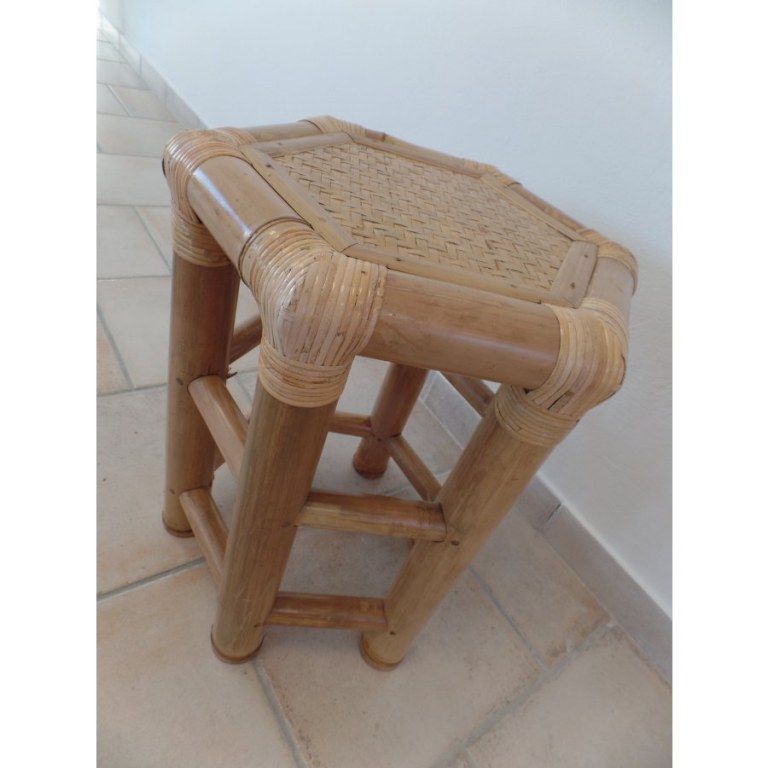 Tabouret bambou hexa