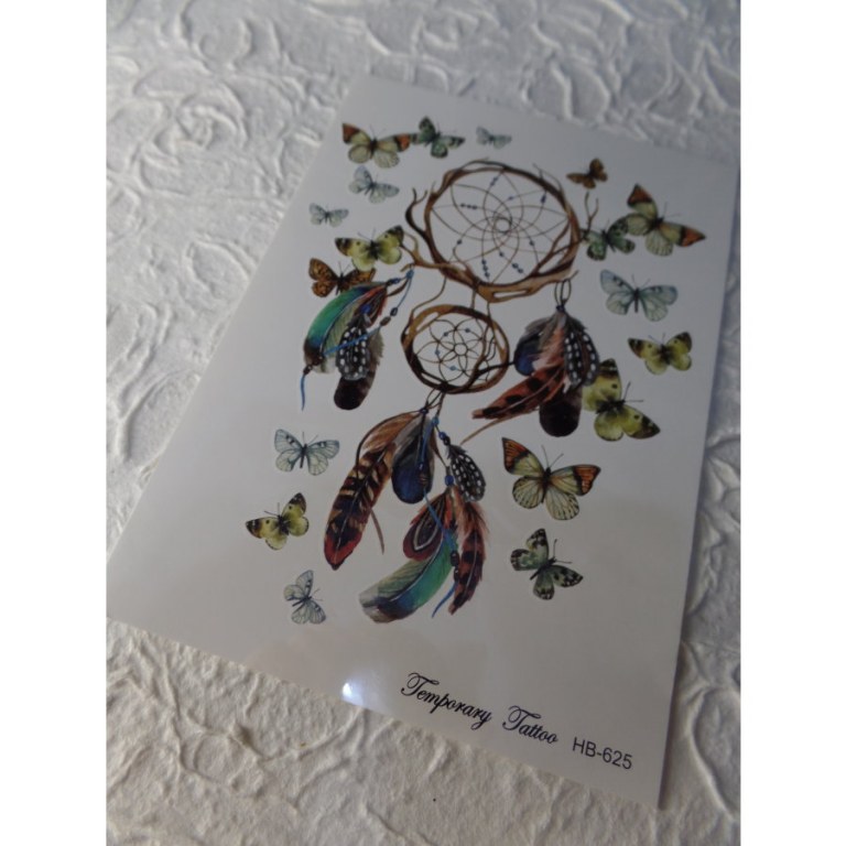 Tatouage attrape rêves papillons color