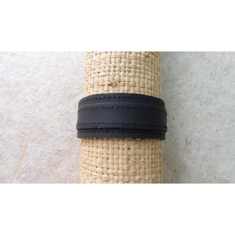 Bracelet noir mini ceinture boucle 