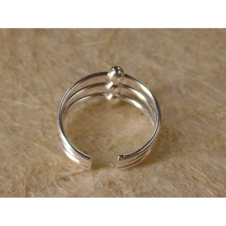 Bague orteil 3 fils 3 mini perles