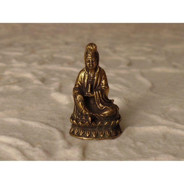 Miniature dorée Bouddha Bhaishavaguru 