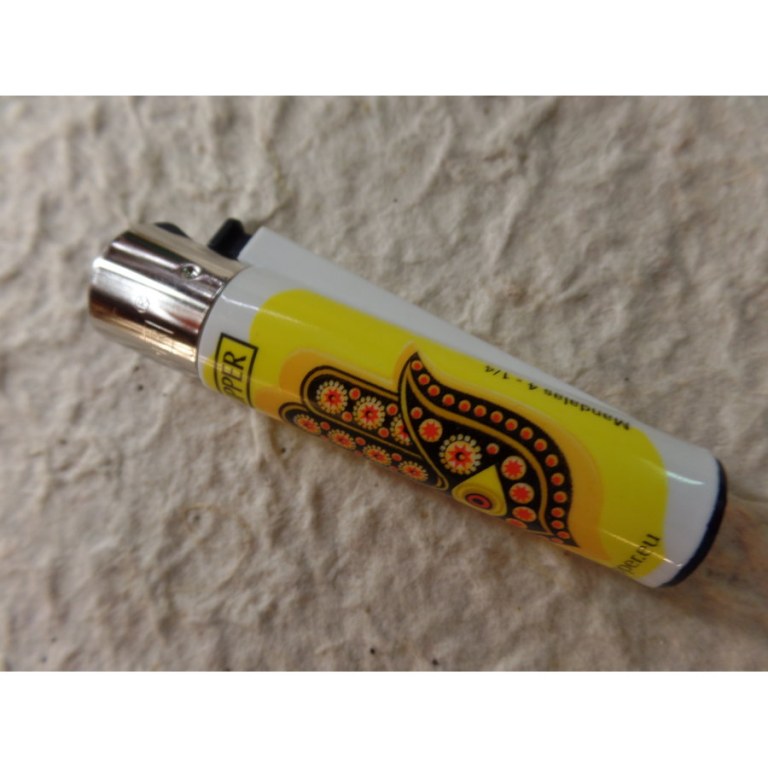 Briquet khamsa mandala jaune