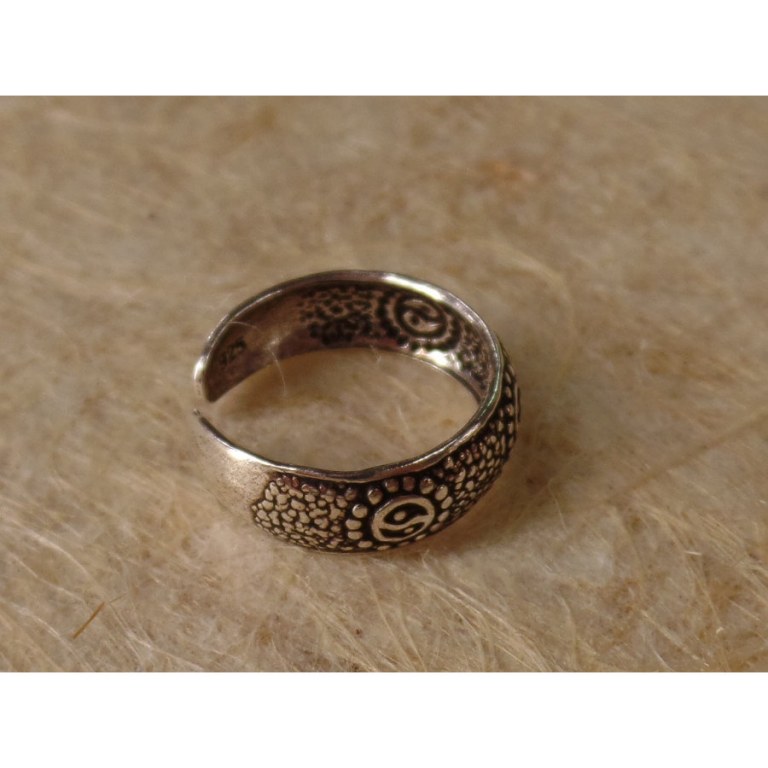 Bague orteil yin yang