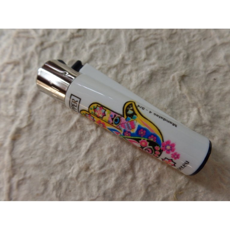 Briquet khamsa mandala blanc