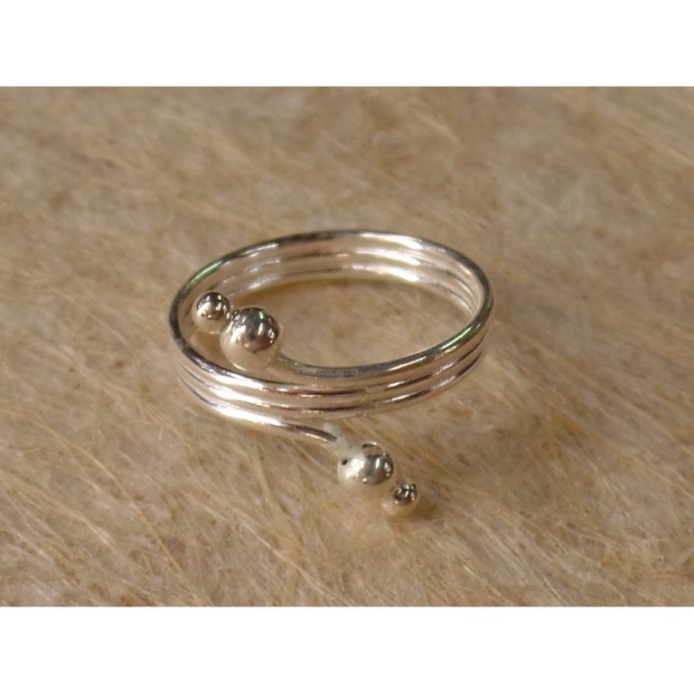 Bague de pied 3 spires 4 mini perles