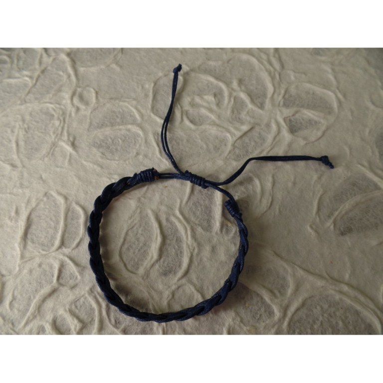 Bracelet cuir bleu foncé Agustina