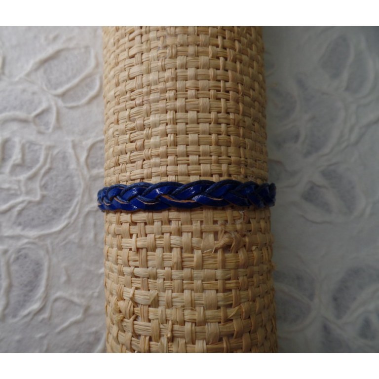 Bracelet cuir bleu foncé Agustina