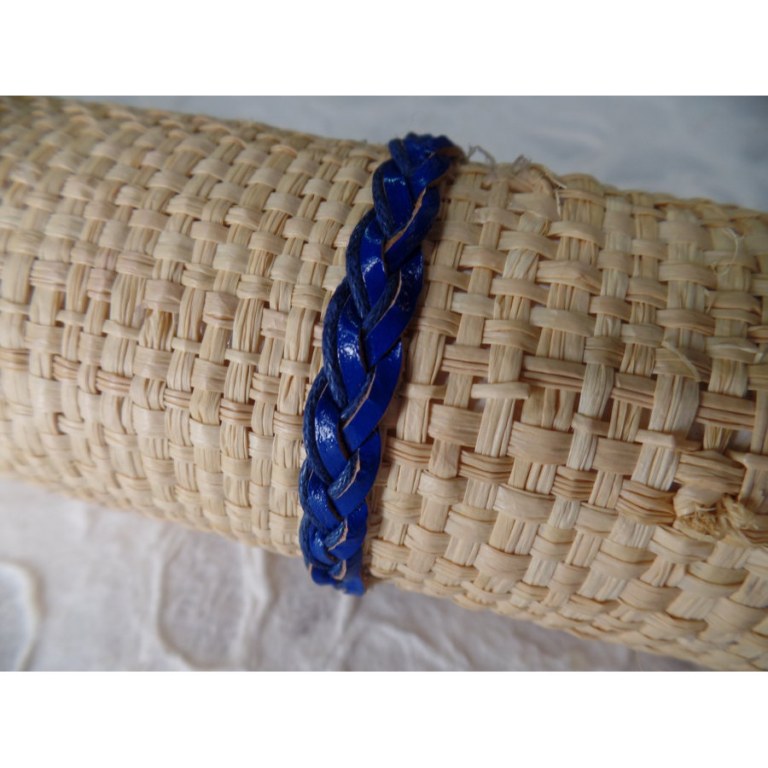 Bracelet cuir bleu foncé Agustina