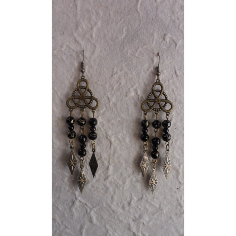 Pendants d'oreilles Kulap noirs