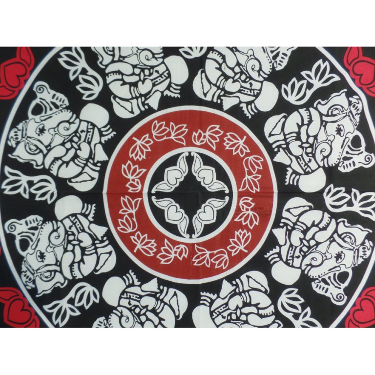 Tenture noire la ronde de Ganesh