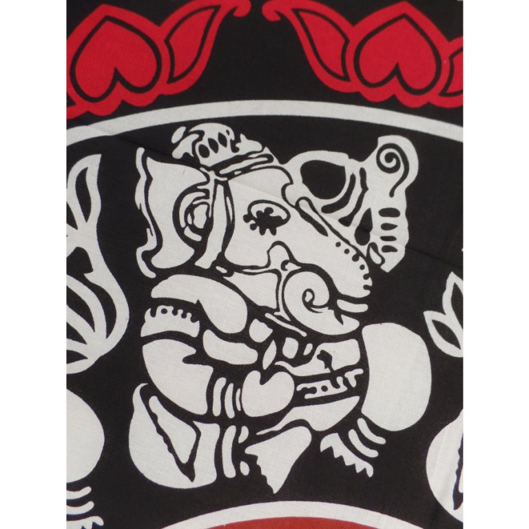 Tenture noire la ronde de Ganesh