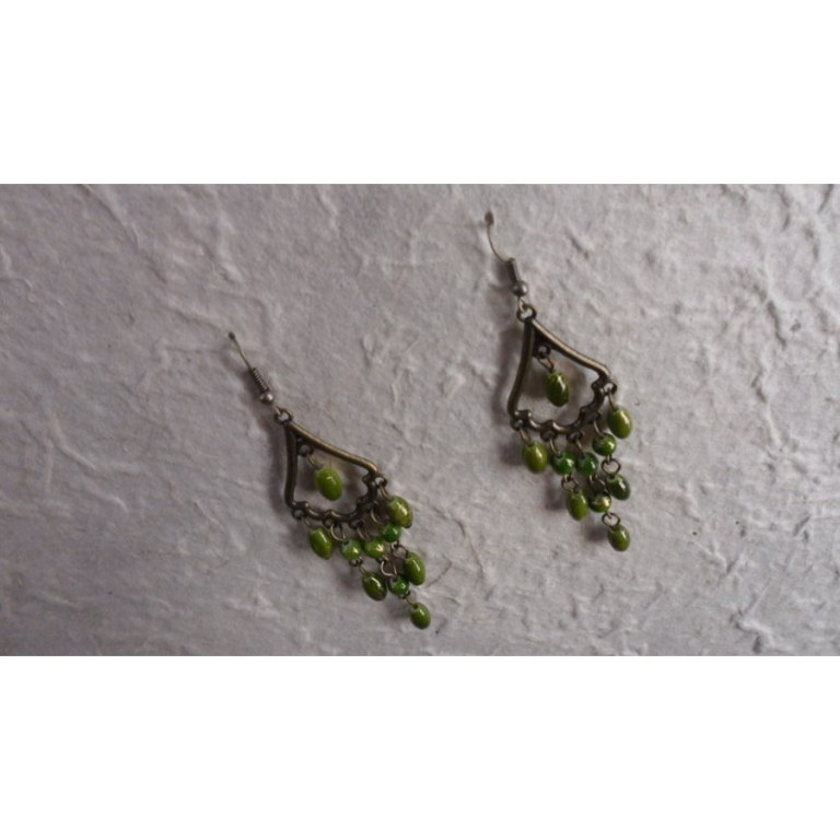 Pendants d'oreilles Yanisa verts