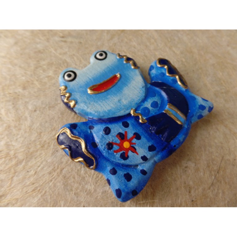 Magnet grenouille bleue