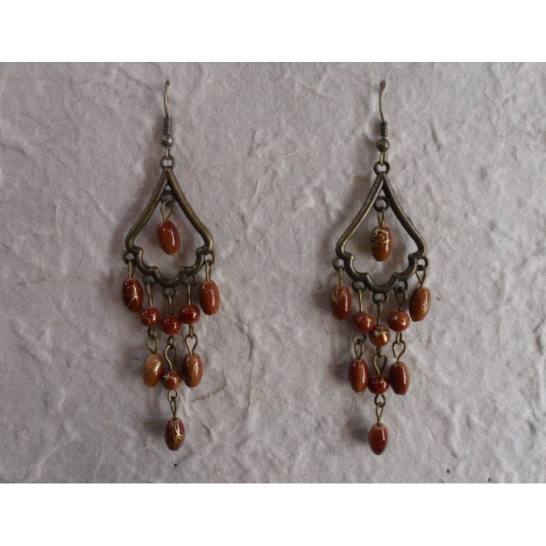 Pendants d'oreilles Yanisa marron